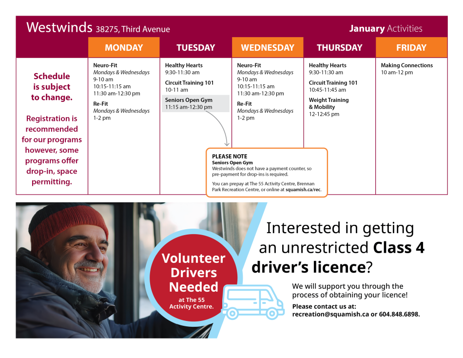 January Activity Calendar page 2