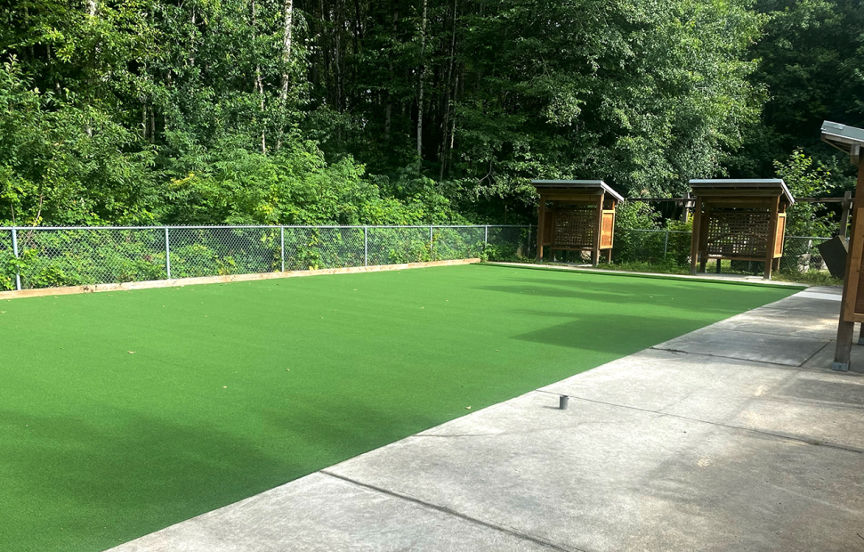 Lawn bowling green.
