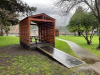 Wheelchair accessible neighbourhood nook at Junction Park.