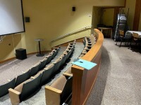 accessble theatre seating area inside the Adventure Centre.