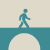 Icon of person walking on a bridge.