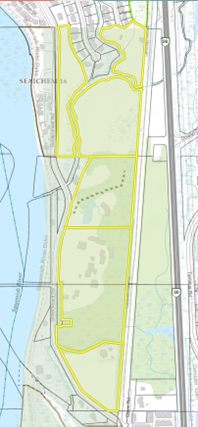 Map outline affected lands along Government Road