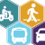Transportation master plan icon