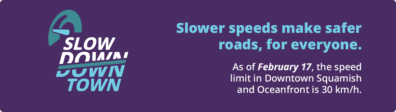 Slow Down Downtown. Speed limit reductions in effect as of February 17.