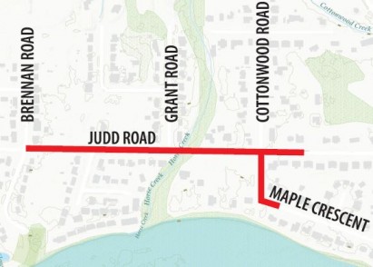 Judd sanitary forcemain project map august 2019