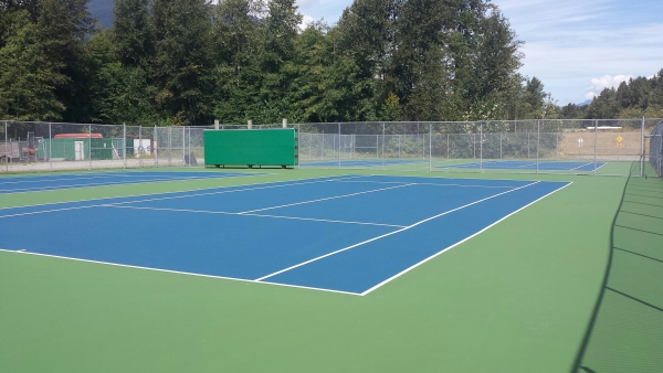Tennis courts resurfaced