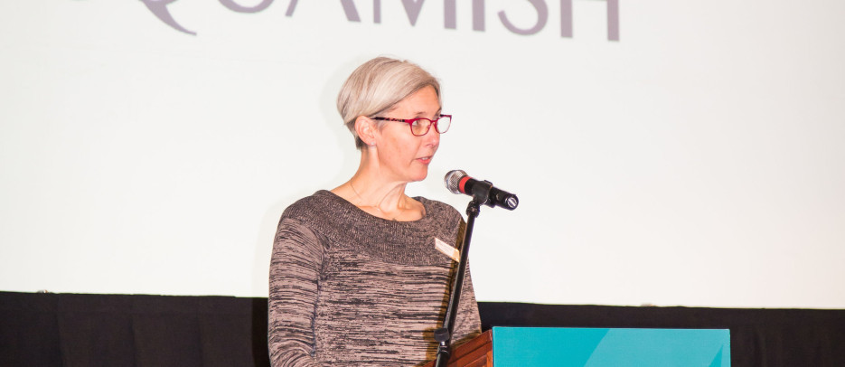 Mayor Karen Elliott speaks to Squamish's economic strengths and potential
