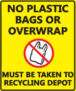 No Plastic Bags Sign Black PNG