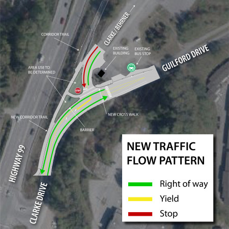 Guilford Clarke Intersection Upgrade map OVERLAY