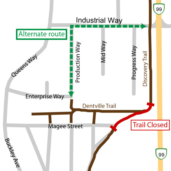 discovery trail closure map Mapboard Mapboard