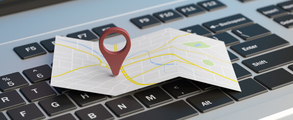 map pointer location on a laptop 3d illustration 2024 12 07 19 23 56 utc